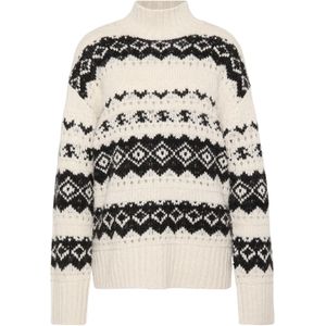 Vero Moda Tall Trui 'VMAMPLE'  ecru / zwart