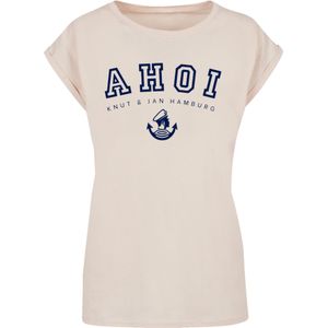 F4NT4STIC Shirt 'Ahoi Knut & Jan Hamburg'  sand / blauw