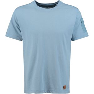 Key Largo - Cover - T-shirt - Koningsblauw - Jersey, Ronde Hals, Kwartmouw