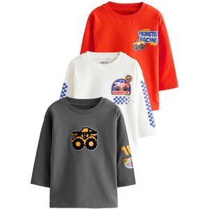 Next Shirt  basaltgrijs / rood / zwart / wit