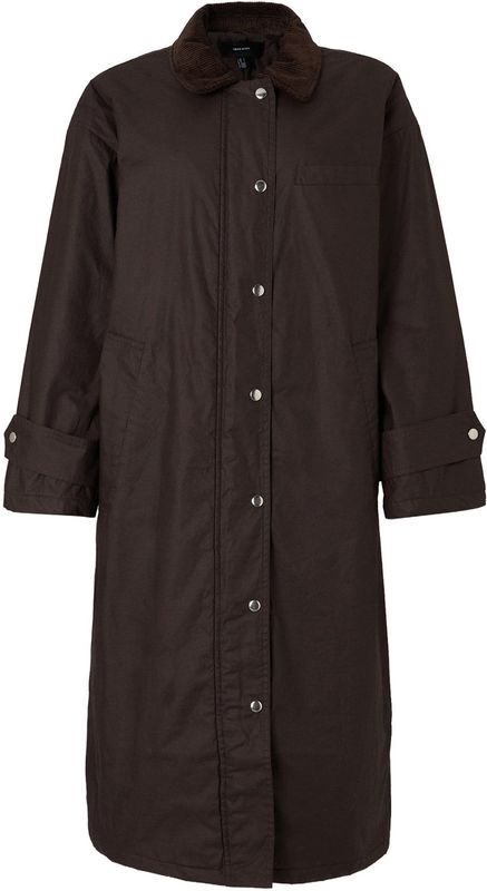 VERO MODA Tussenmantel 'VMZODIAC'  chocoladebruin / zwart