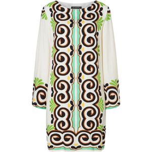 Ana Alcazar Jurk 'Zebani'  lichtgroen / zwart / offwhite