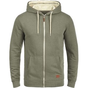 BLEND Sweatvest 'Hulker'  bruin / groen