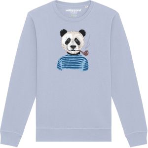 Watapparel Sweatshirt ' Panda '  lichtblauw / gemengde kleuren