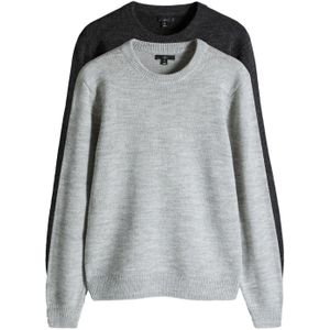 The Set Trui  lichtgrijs / zwart