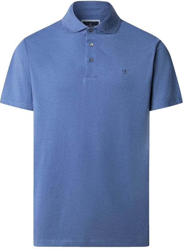 Hackett - HM5600051 - Polo - Blauw - Katoen - Korte Mouwen