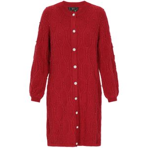 faina Gebreid vest  bourgogne