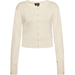 faina Gebreid vest  ivoor