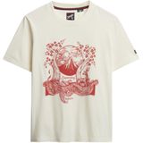 Superdry Shirt 'Tokyo Narrative'  rood / wolwit