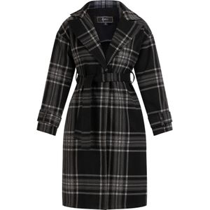 faina Tussenmantel  lichtgrijs / zwart