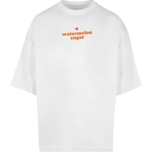 Merchcode Shirt 'Summer - Watermelon Sugar'  geel / rood / wit