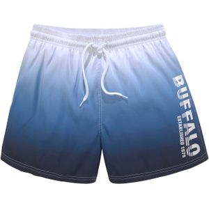 BUFFALO Zwemshorts  navy / lichtblauw / wit