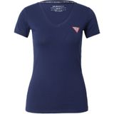 GUESS - Shirt - Navy - T-shirt - Slanke Pasvorm - Kwartmouw
