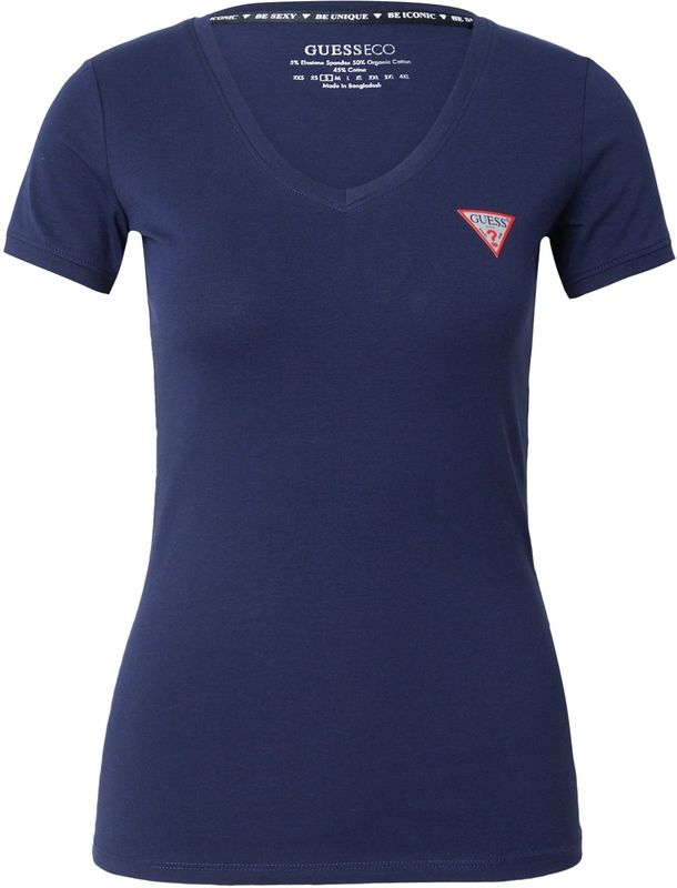 GUESS - Shirt - Navy - T-shirt - Slanke Pasvorm - Kwartmouw