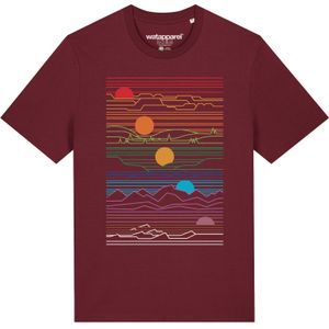Watapparel Shirt ' Sun And Moon '  gemengde kleuren / bordeaux