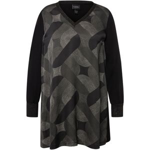 Ulla Popken Shirt  grijs / donkergrijs / zwart