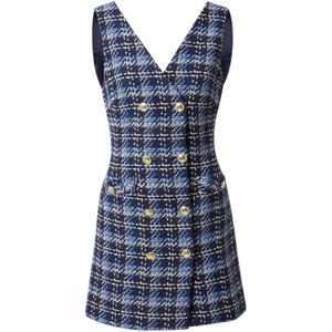 Karen Millen Jurk  blauw / navy / geel / wit