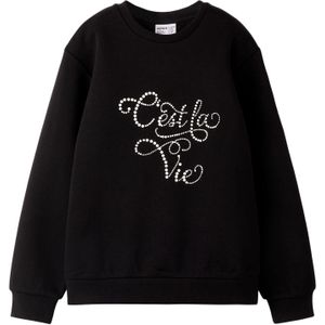 NAME IT Sweatshirt  zwart / wit