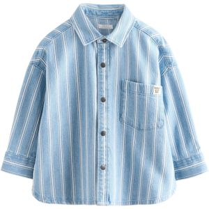 Next Overhemd  blauw denim / wit