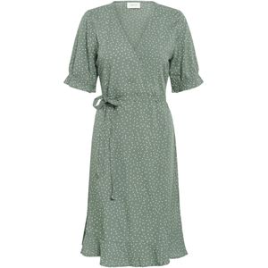 Cream Jurk 'Tiah'  kaki / wit