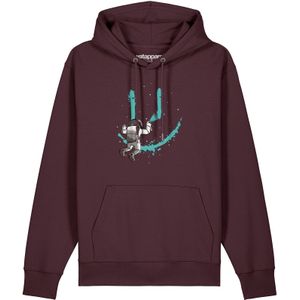 Watapparel Sweatshirt ' Graffiti Astronaut '  gemengde kleuren / donkerrood