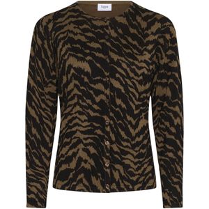 SAINT TROPEZ Gebreid vest 'Zhila'  bruin / zwart