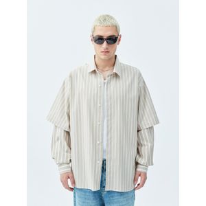 VAMOS CLO Overhemd  beige / eierschaal