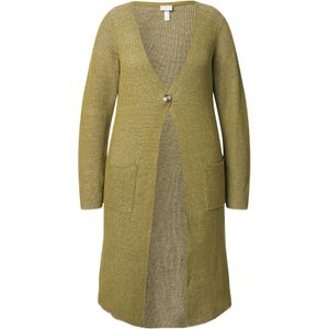 Ulla Popken Gebreid vest  geel