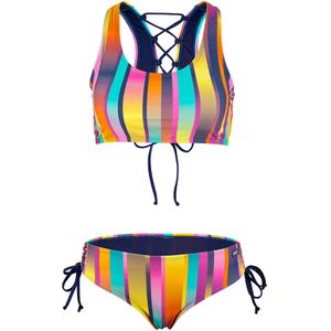 BECO the world of aquasports Bikini 'Summer Stripes'  blauw / gemengde kleuren