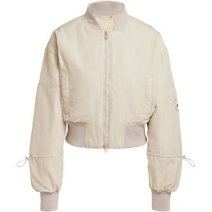 ADIDAS BY STELLA MCCARTNEY Sportjas 'TrueNature Woven Bomber Cropped'  beige / zwart