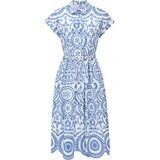 Salsa Jeans - Blousejurk - Blauw/Wit - Katoen - Knielengte