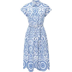 Salsa Jeans - Blousejurk - Blauw/Wit - Katoen - Knielengte