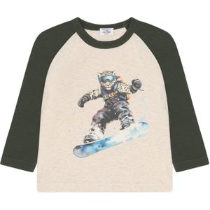 Hust & Claire - Anton Snowleopard - Shirt - Crème - Marine - Lichtblauw - Donkergroen