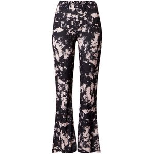 Nasty Gal Broek 'Tie Dye'  pastelroze / zwart