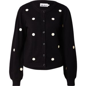 OBJECT Gebreid vest 'OBJTHESS'  goud / zwart