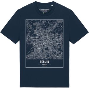 Watapparel Shirt  donkerblauw / wit