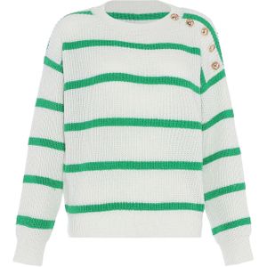 faina Trui  groen / wit