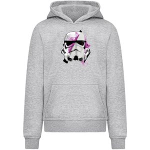 F4NT4STIC Sweatshirt 'Star Wars Stormtrooper Command Sketch'  grijs / lila / zwart