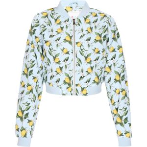 IZIA Tussenjas  pastelblauw / geel / groen / wit