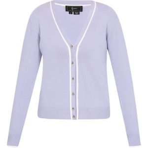 faina Gebreid vest 'Fashion Look'  lichtlila / wit