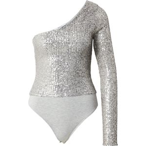 ABOUT YOU Shirt body 'Dana'  lichtgrijs / zilver