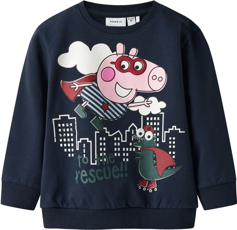 NAME IT - NMMOLIN PEPPA - Sweatshirt - Navy - Groen - Rosa - Wit