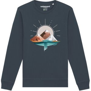 Watapparel Sweatshirt ' Sunrise & Lake '  antraciet / gemengde kleuren