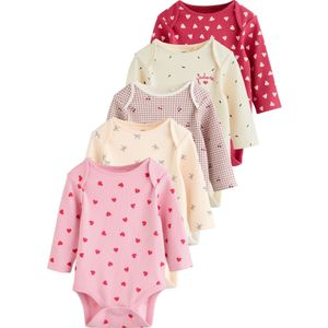 Next Rompertje/body  crème / perzik / rosa / oudroze / rood