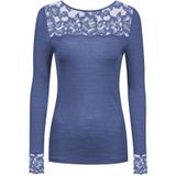 Mey Onderhemd 'Wool Love'  blauw
