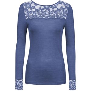 Mey Onderhemd 'Wool Love'  blauw