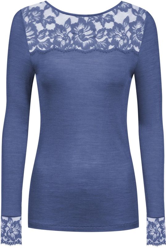 Mey Onderhemd 'Wool Love'  blauw