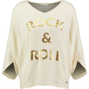 Key Largo Trui 'Rock´N Roll'  crème / goud