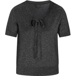 DreiMaster Klassik Trui  zwart / zwart gemêleerd / zilver