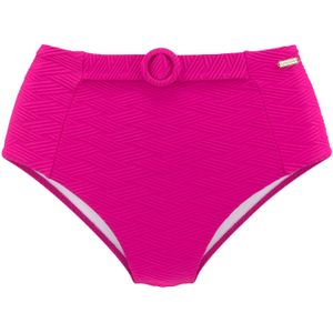 Unikleur Bikinibroekje - Pink - Polyamide - Structuur Patroon